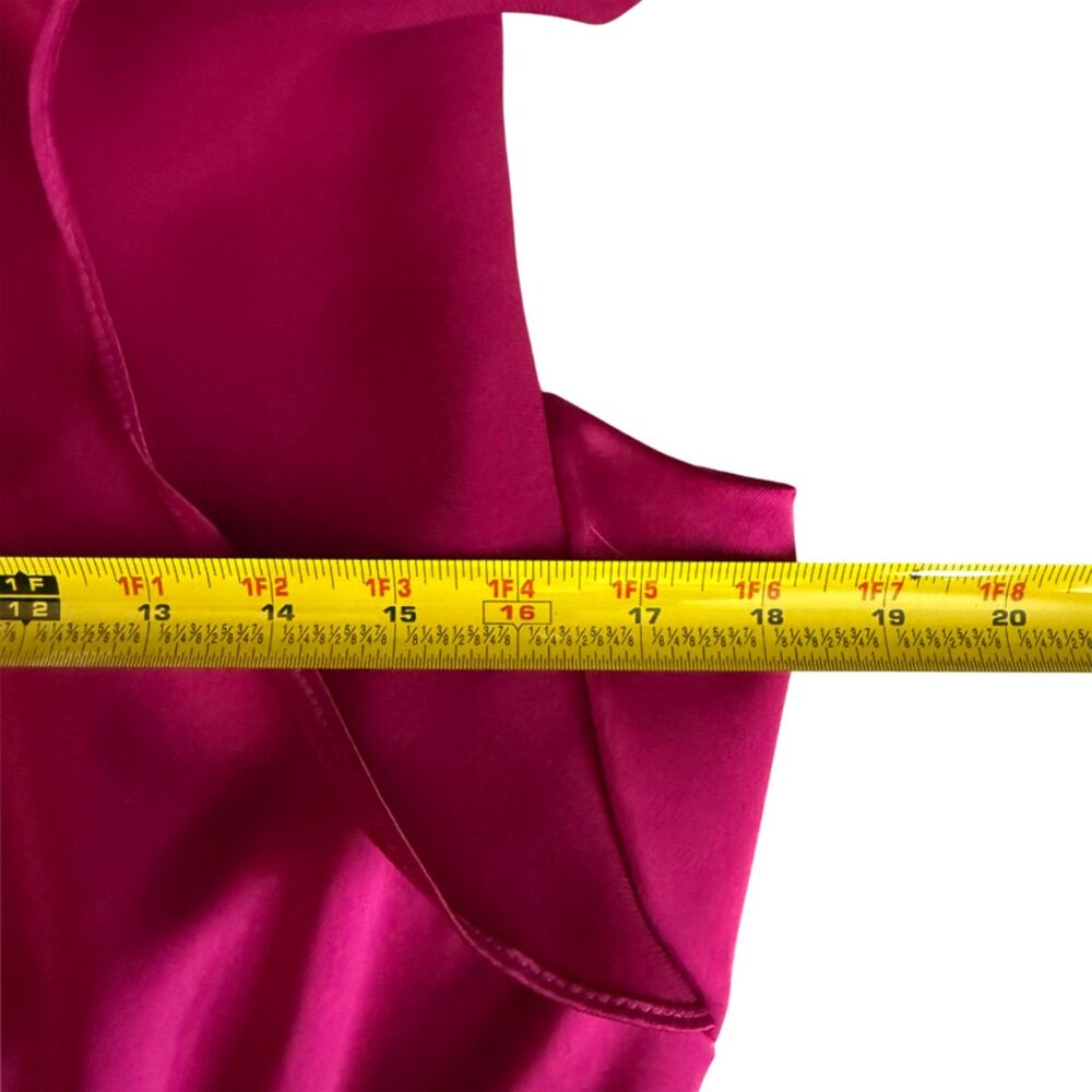 I.N.C. International Concepts Women's Pink Fuchsia Satin Cowl Neck Romper Size 8 - Picture 8 of 11